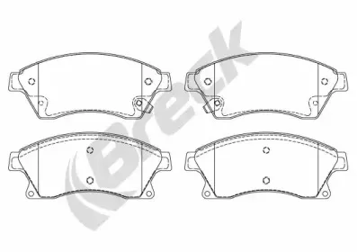 Комплект тормозных колодок, дисковый тормоз BRECK купить